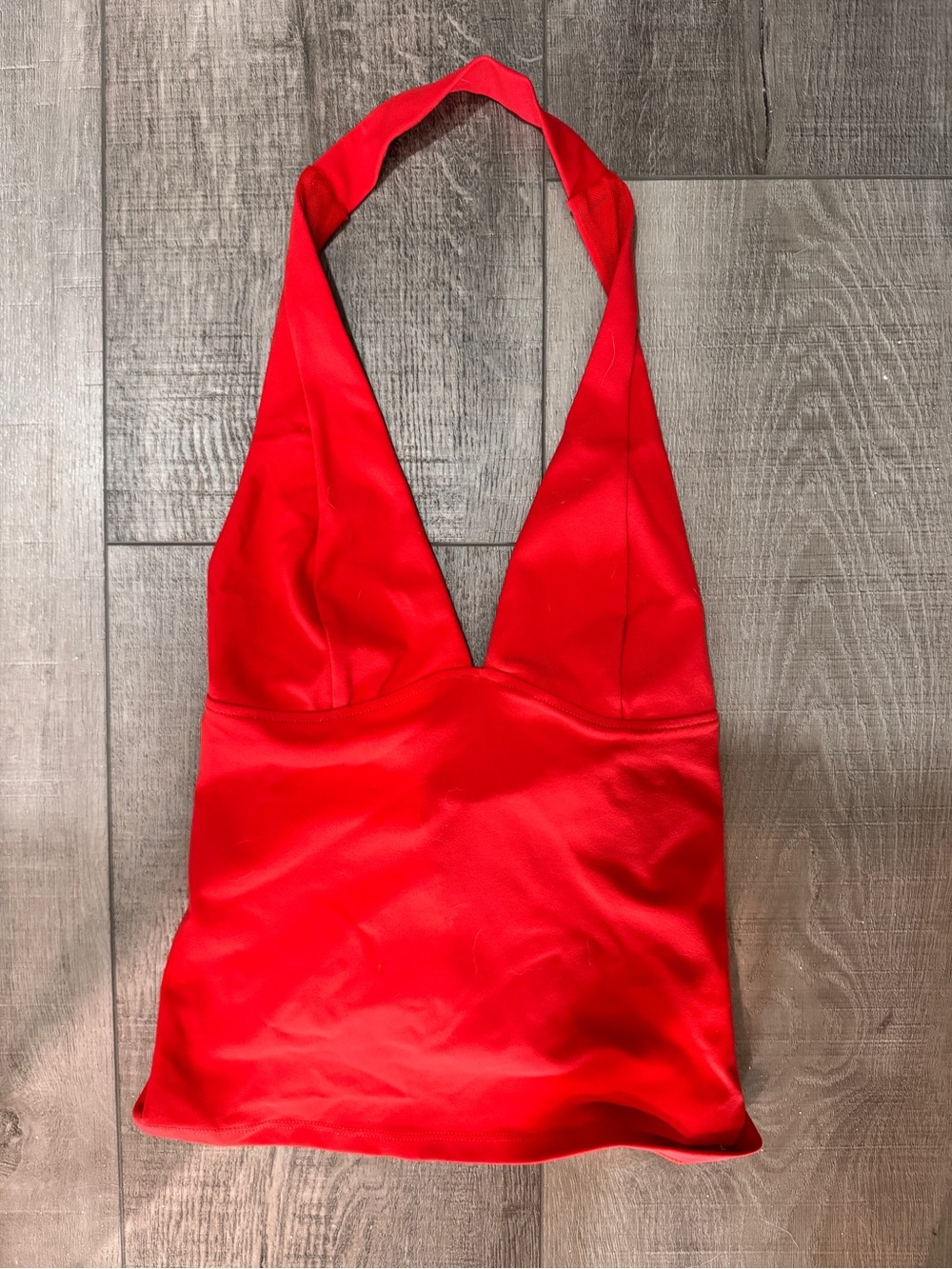 Free People Red Halter Tank Top